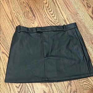 Black Leather Mini Skirt